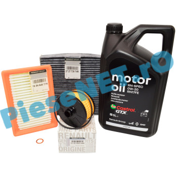 Pachet Revizie LOGAN 3, SANDERO 3, JOGGER 1.0 TCe 2024, Ulei 0W20 RN17FE + Filtre Renault Originale
