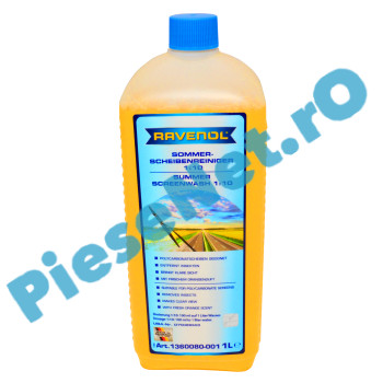 Soluție concentrată profesională RAVENOL 1:10 pentru curățarea parbrizului și farurilor. Aromă de portocală 1360080-001