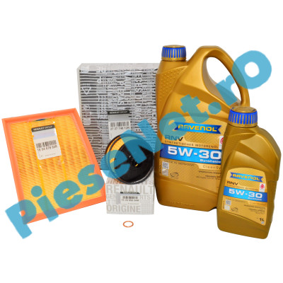 Pachet Revizie Renault Megane 4, Talisman, Scenic 4 1.3 TCe, Ulei Ravenol RNV și Filtre Originale