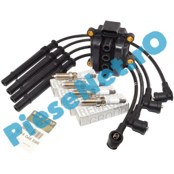Pachet Revizie Aprindere 1.2 16V Bobină + Fise + Bujii, Original Renault (Logan 1/2)