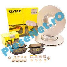 Pachet Plăcuțe & Discuri TEXTAR PRO LOGAN 3, SANDERO 3, JOGGER. 2618801 + 92241503 (echiv. 410608885R + 402060405R)