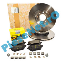 Pachet Plăcuțe TEXTAR + Discuri Frână Renault LOGAN 3, SANDERO 3, JOGGER, 2618801 + 402060405R