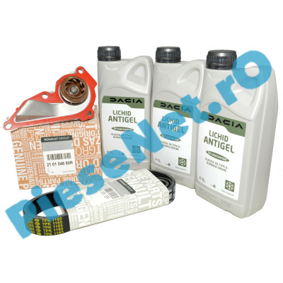 Pachet Revizie Pompa Apă 1.0TCe / 1.3TCe LOGAN 3 / 2, SANDERO 3 / 2, DUSTER 2 / 3, Original Renault 210104880R+7711949706+117209538R