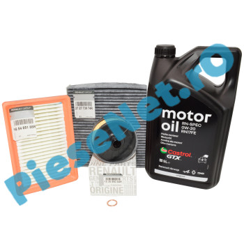 Pachet revizie Duster 3 1.0TCe ECO-G 100 (2024+) Ulei Renault GTX 0W20 RN17FE + Filtre Renault