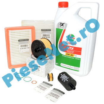 Pachet Revizie Ulei si Filtre LOGAN 3, SANDERO 3, JOGGER, Motor 1.0TCe Cu GPL ECO-G 100, CASTROL RN17