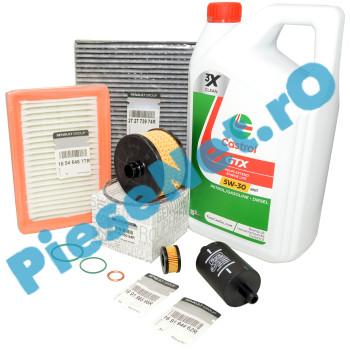Pachet Revizie Ulei si Filtre LOGAN 3, SANDERO 3, JOGGER, Motor 1.0TCe ECO-G 100, Cu GPL, C.A. CASTROL RN17