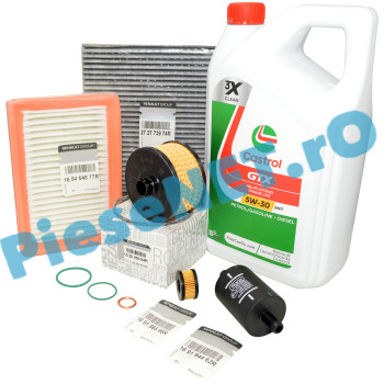 Pachet Revizie Ulei si Filtre LOGAN 3, SANDERO 3, JOGGER, Motor 1.0TCe ECO-G 100, Cu GPL, C.A. CASTROL RN17