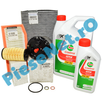 Pachet Revizie Ulei si Filtre Motor 1.5dCi EURO 6+, Cu ADBLUE®, LOGAN 2, DUSTER 2, CASTROL RN17
