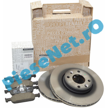 Pachet Placute si Discuri Frana LOGAN 2, SANDERO 2, Originale Renault 410604682R + 402060405R (fost 402062650R)
