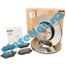 Pachet Placute si Discuri Frana LOGAN 3, SANDERO 3, JOGGER, Originale Renault 410608885R + 402060405R (fost 402062650R)